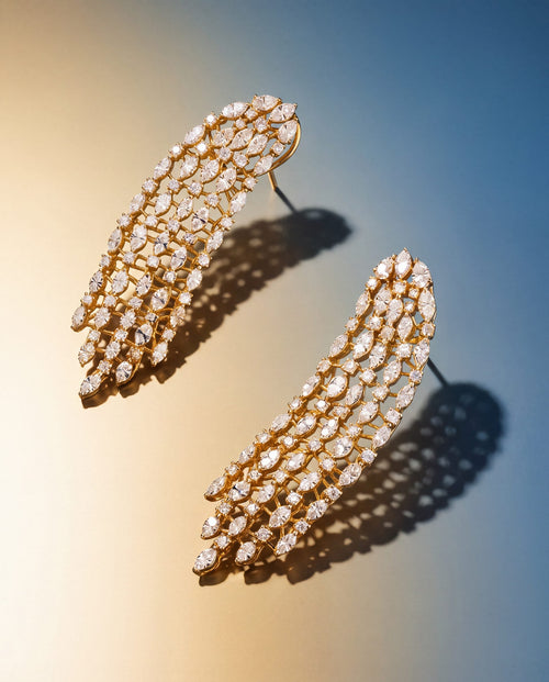 Ferina Diamond Long Earrings