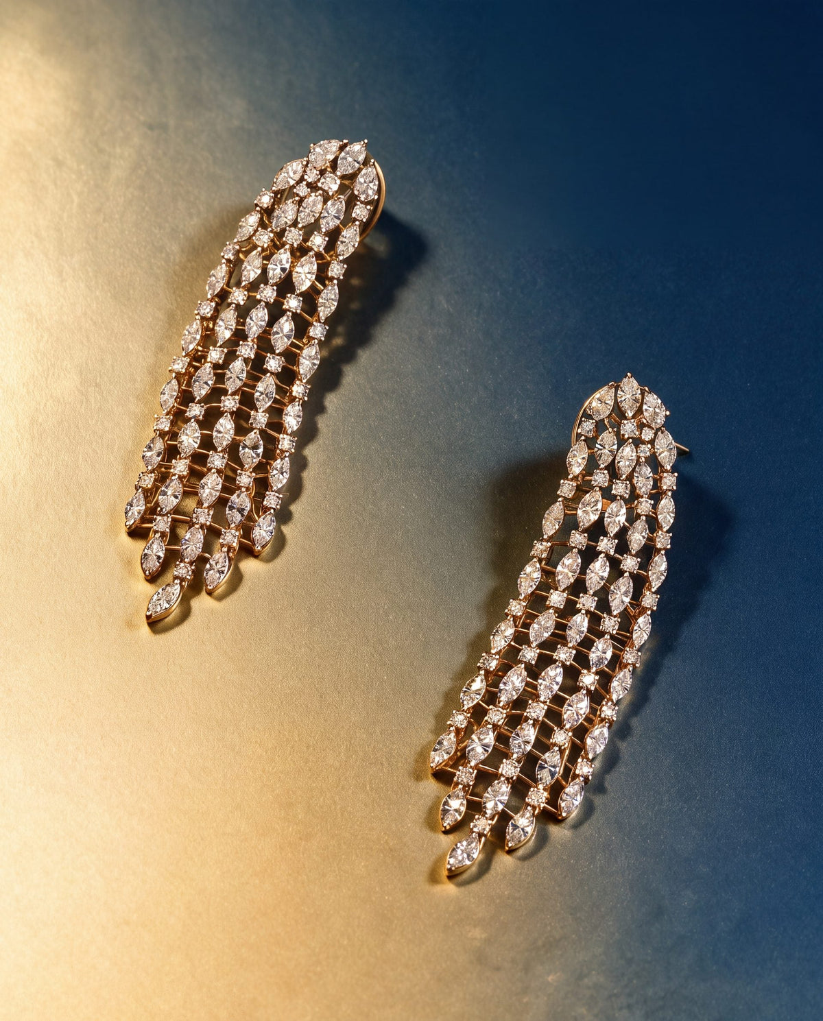 Ferina Diamond Long Earrings