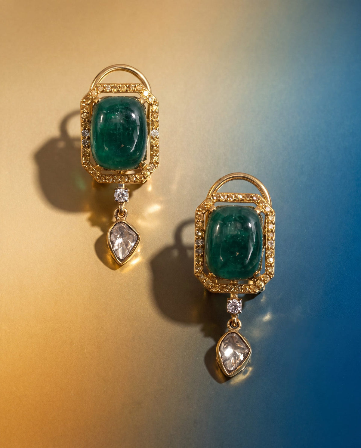 Naina Polki And Diamond Long Earrings