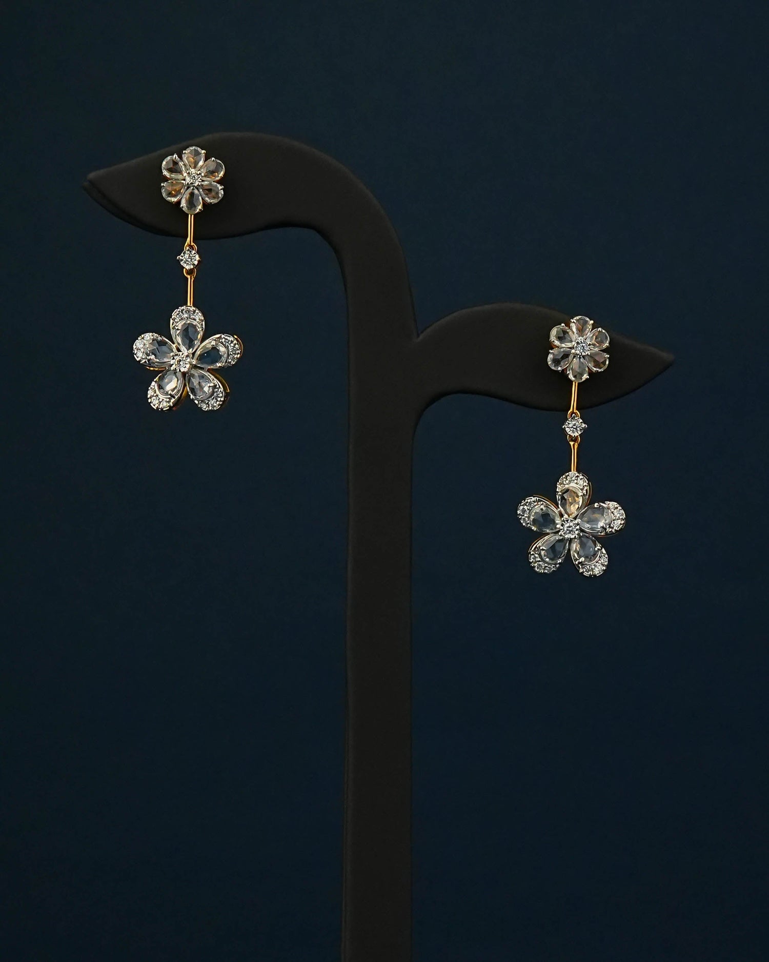 Shreyashi Diamond Long Earrings