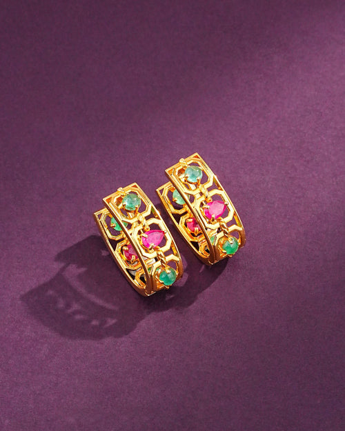 Forum Ruby And Emerald Hoops