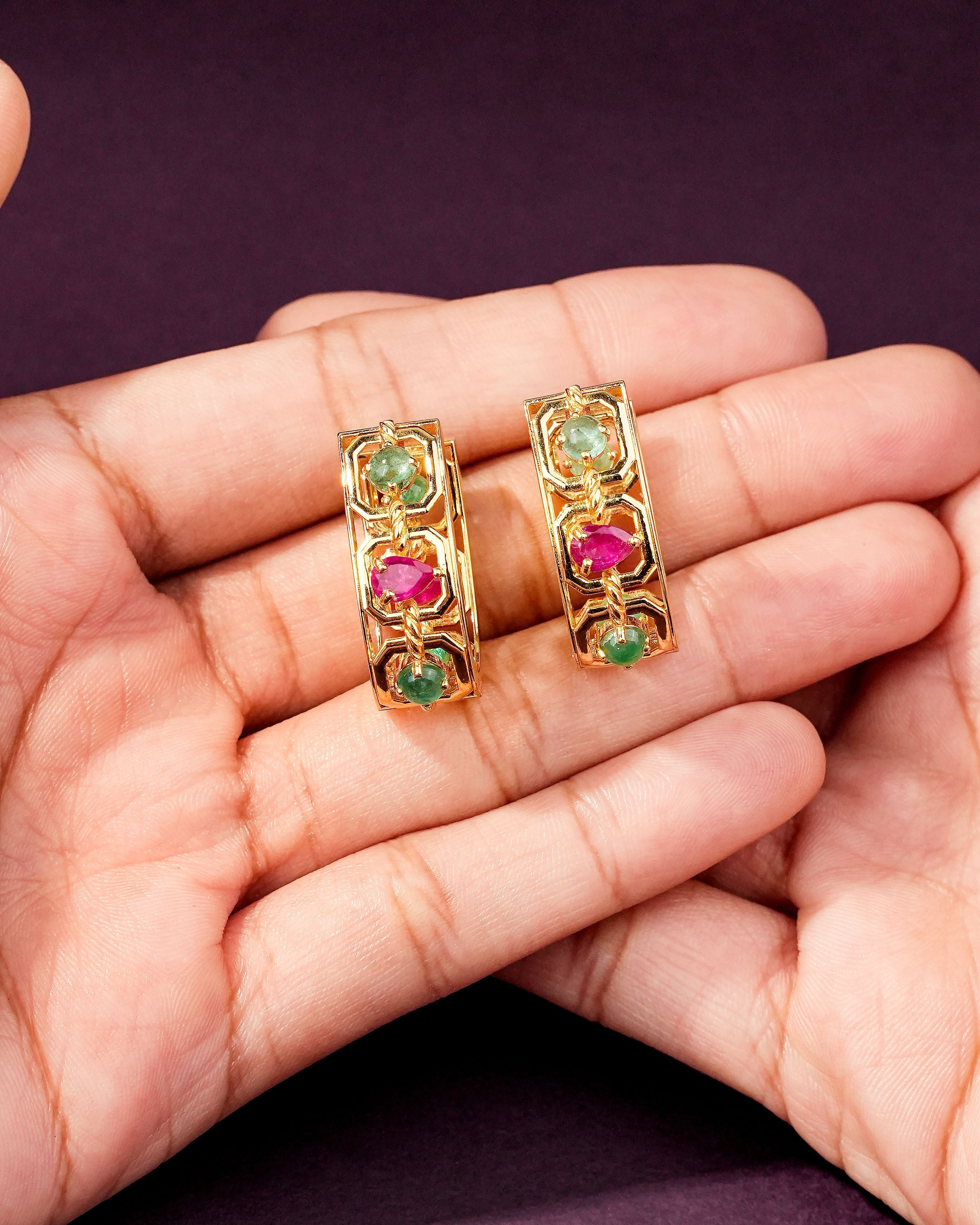 Forum Ruby And Emerald Hoops