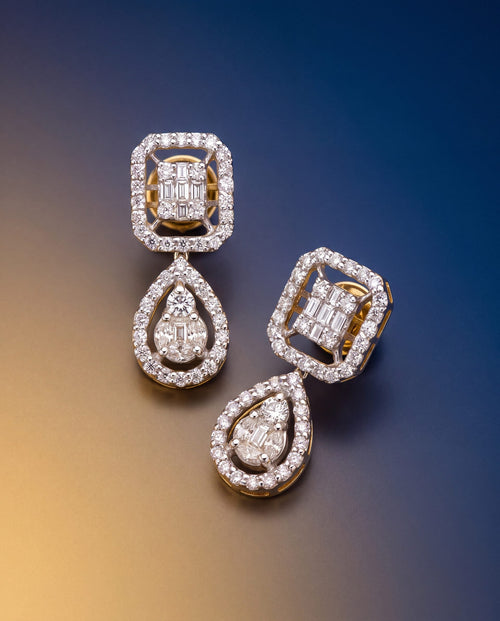 Isira Diamond Long Earrings