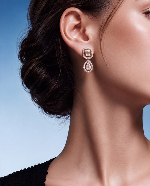 Isira Diamond Long Earrings