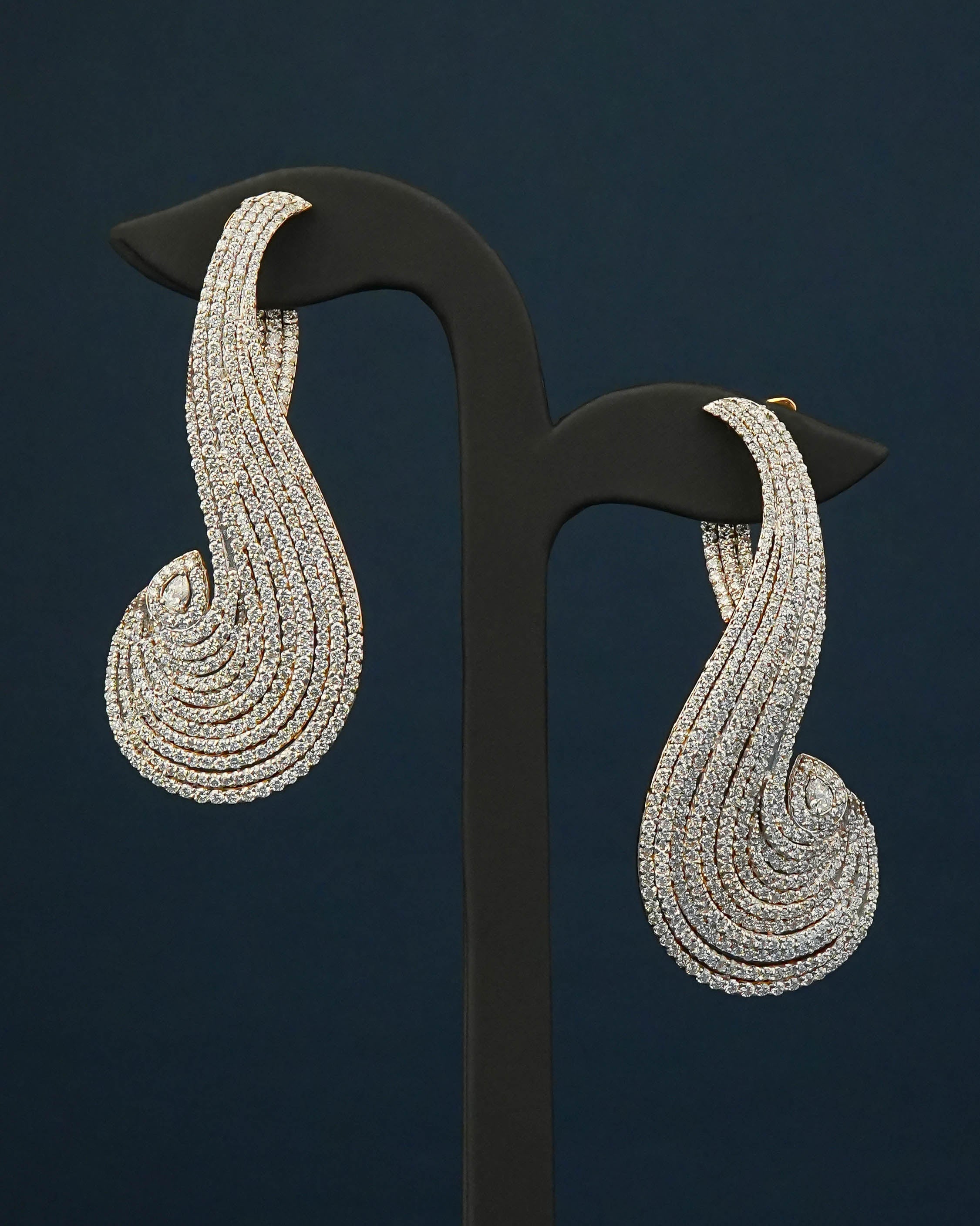 Ahana Diamond Long Earrings - NO ORDERS