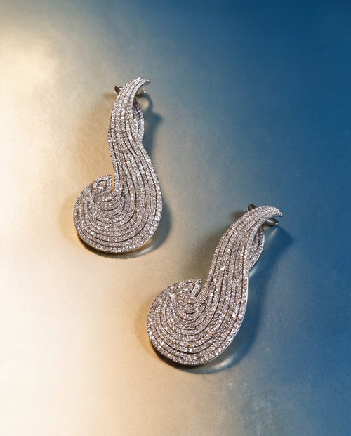 Ahana Diamond Long Earrings