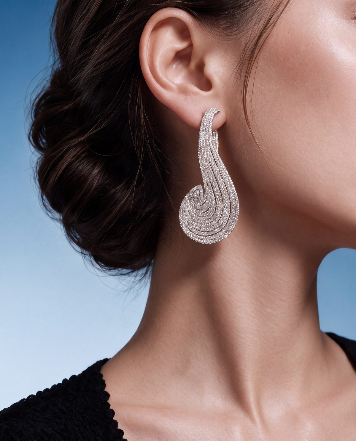 Ahana Diamond Long Earrings