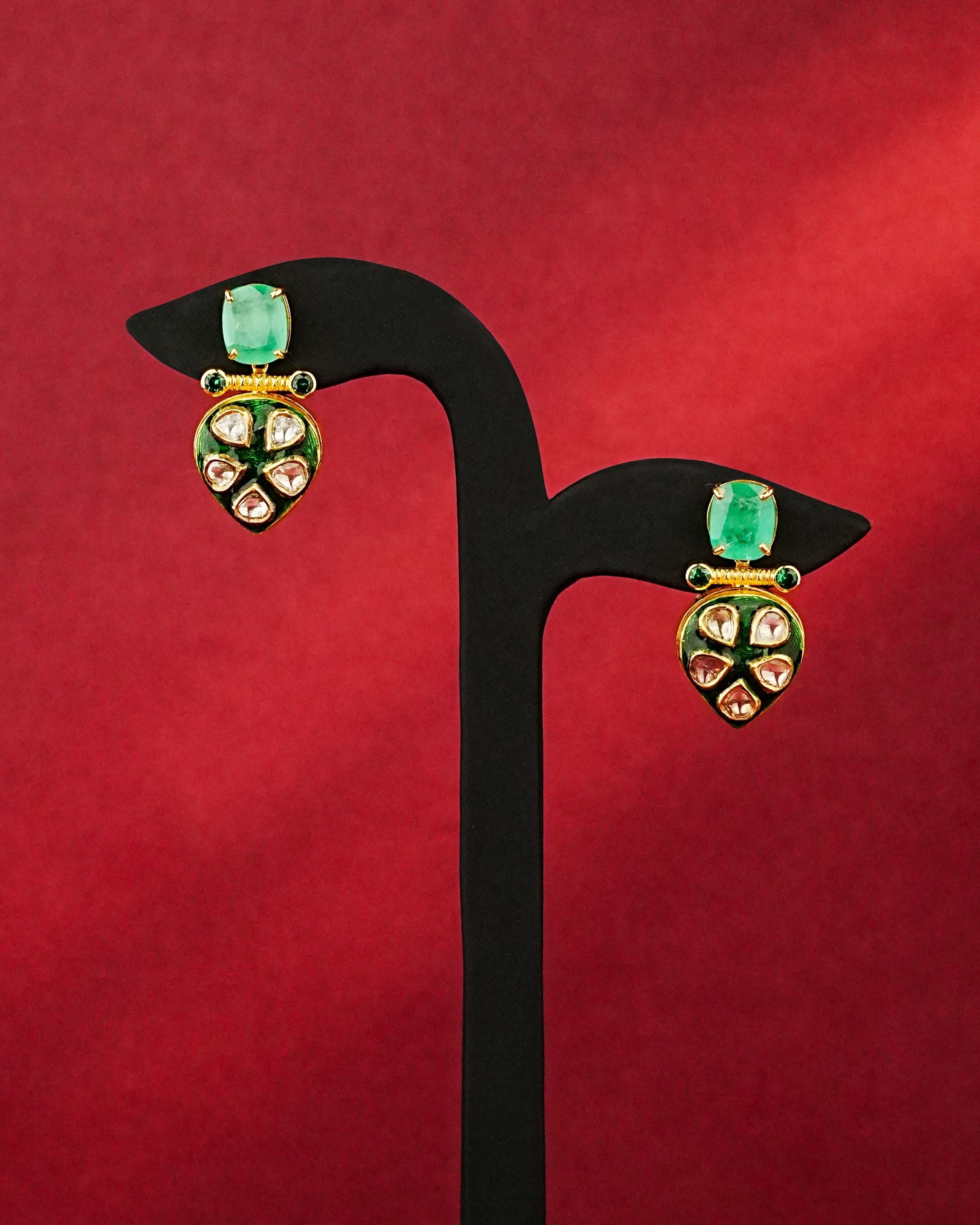 Norita Polki Long Earrings