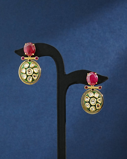 Tolena Polki Long Earrings