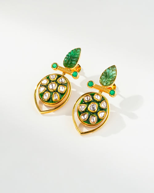 Lyrina Polki Long Earrings