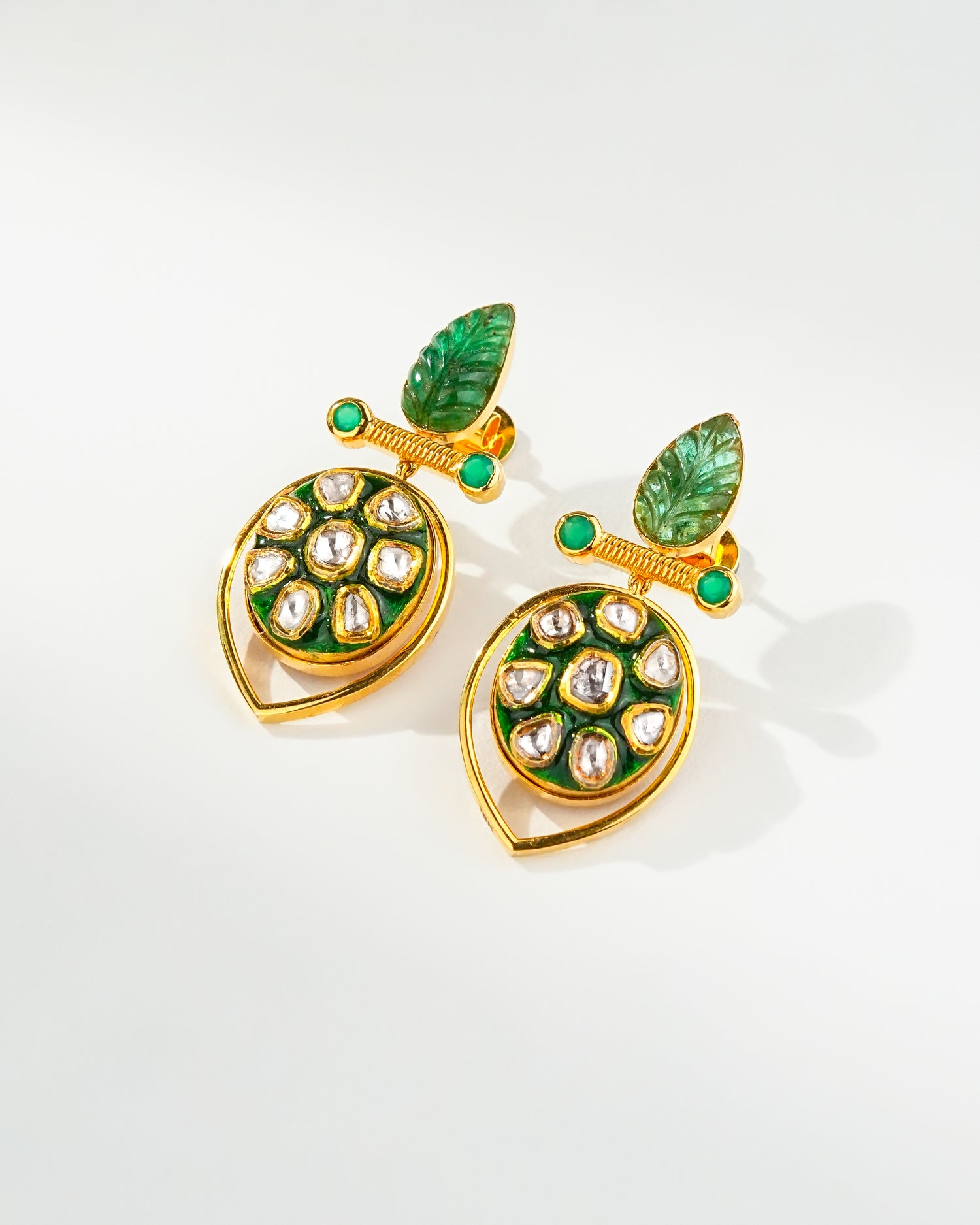 Lyrina Polki Long Earrings
