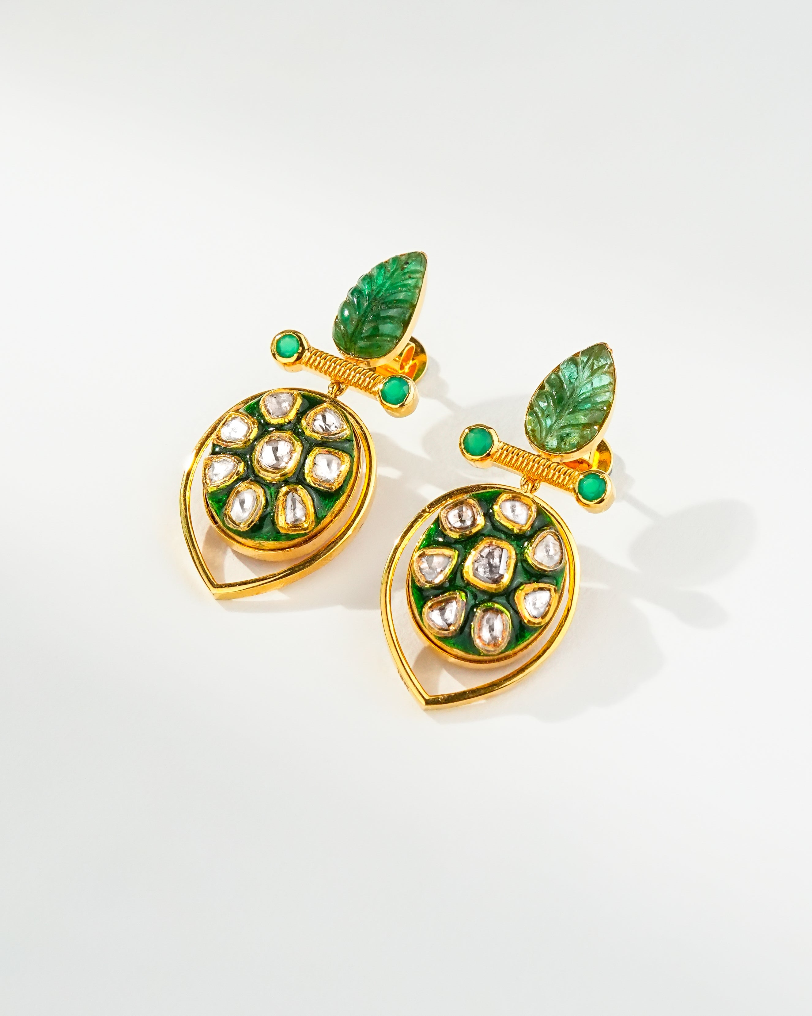 Lyrina Polki Long Earrings