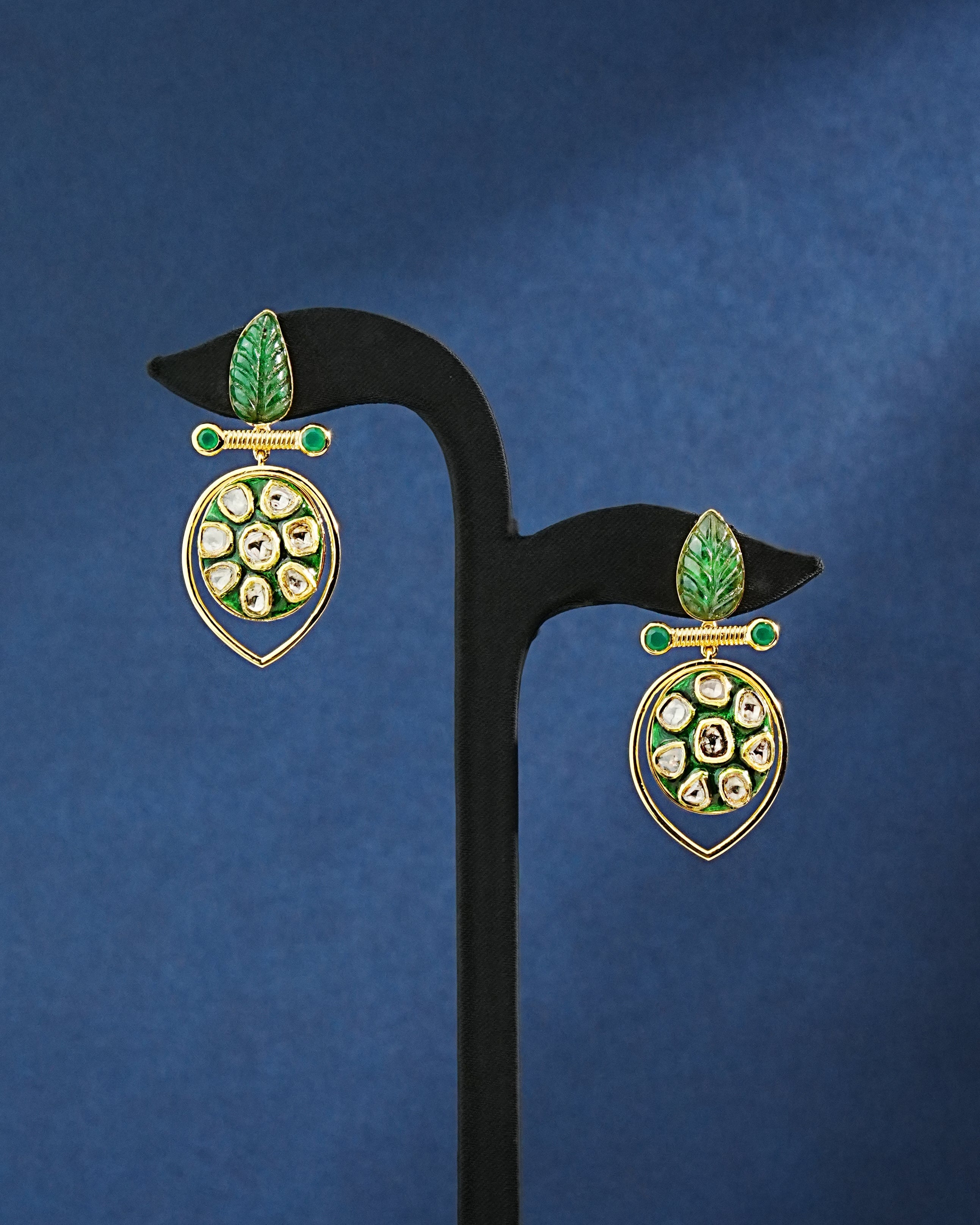 Lyrina Polki Long Earrings