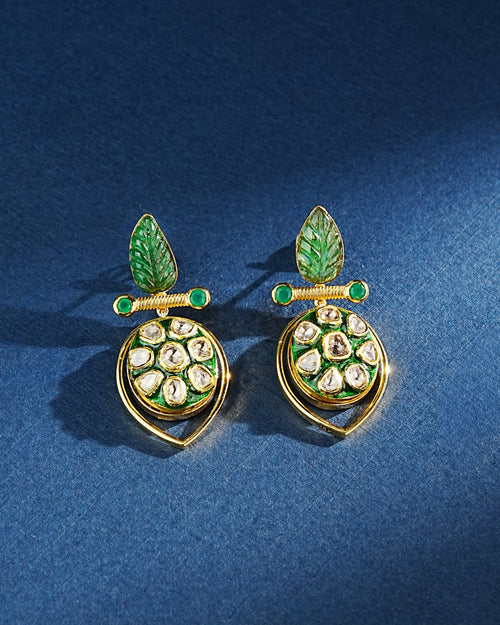 Lyrina Polki Long Earrings