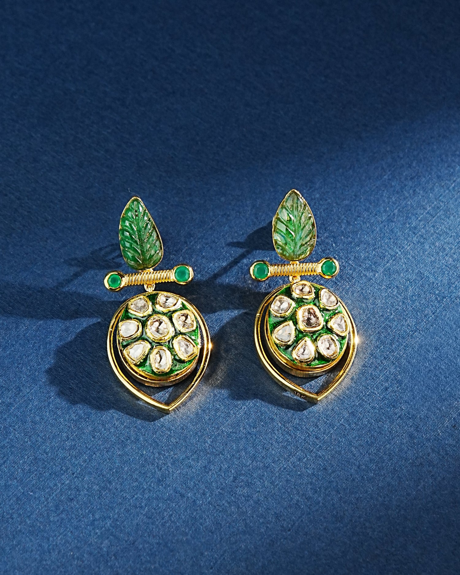Lyrina Polki Long Earrings