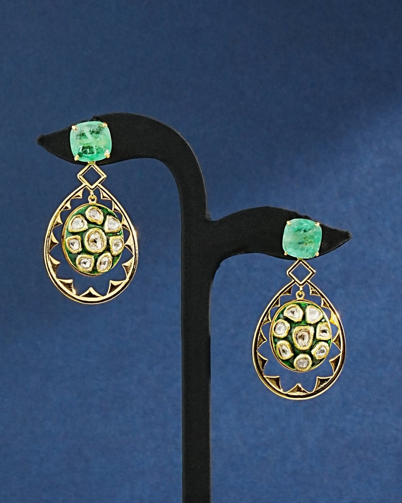 Harena Polki Long Earrings