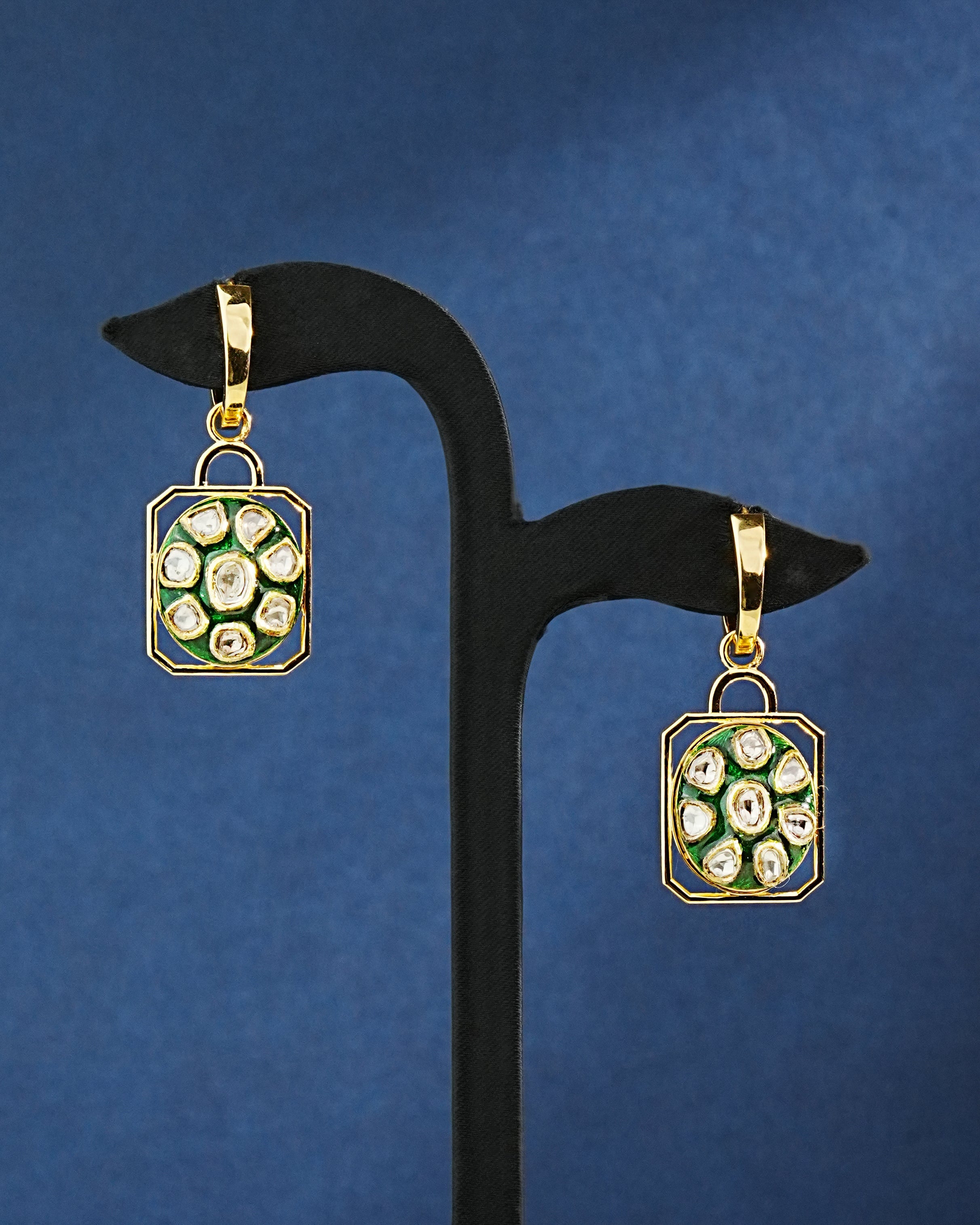 Jolina Polki Long Earrings