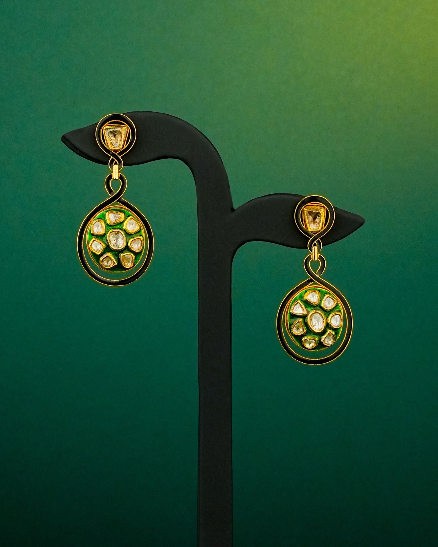 Yuvia Polki Long Earrings