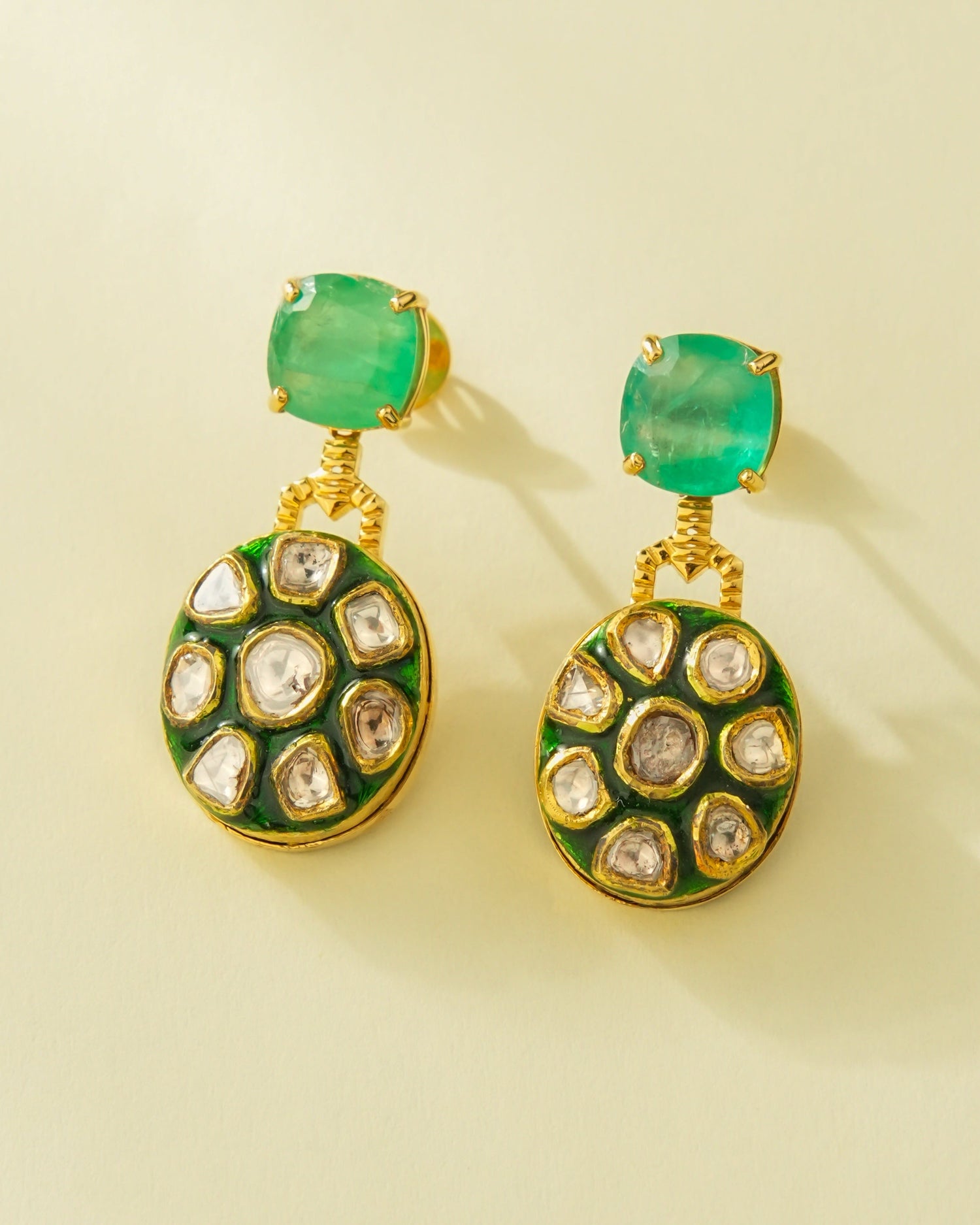 Ritvi Polki Long Earrings