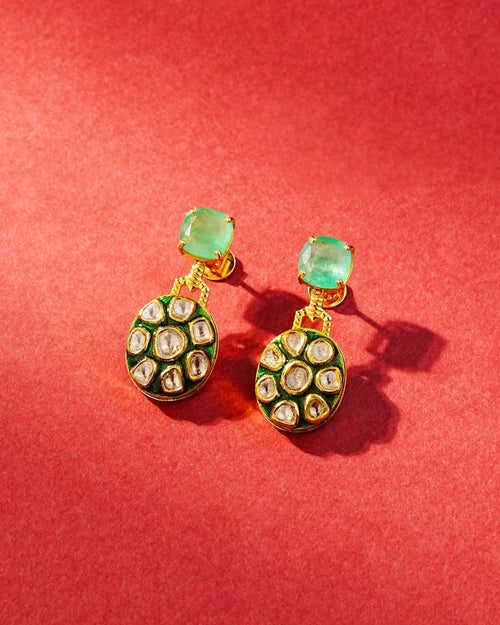 Ritvi Polki Long Earrings