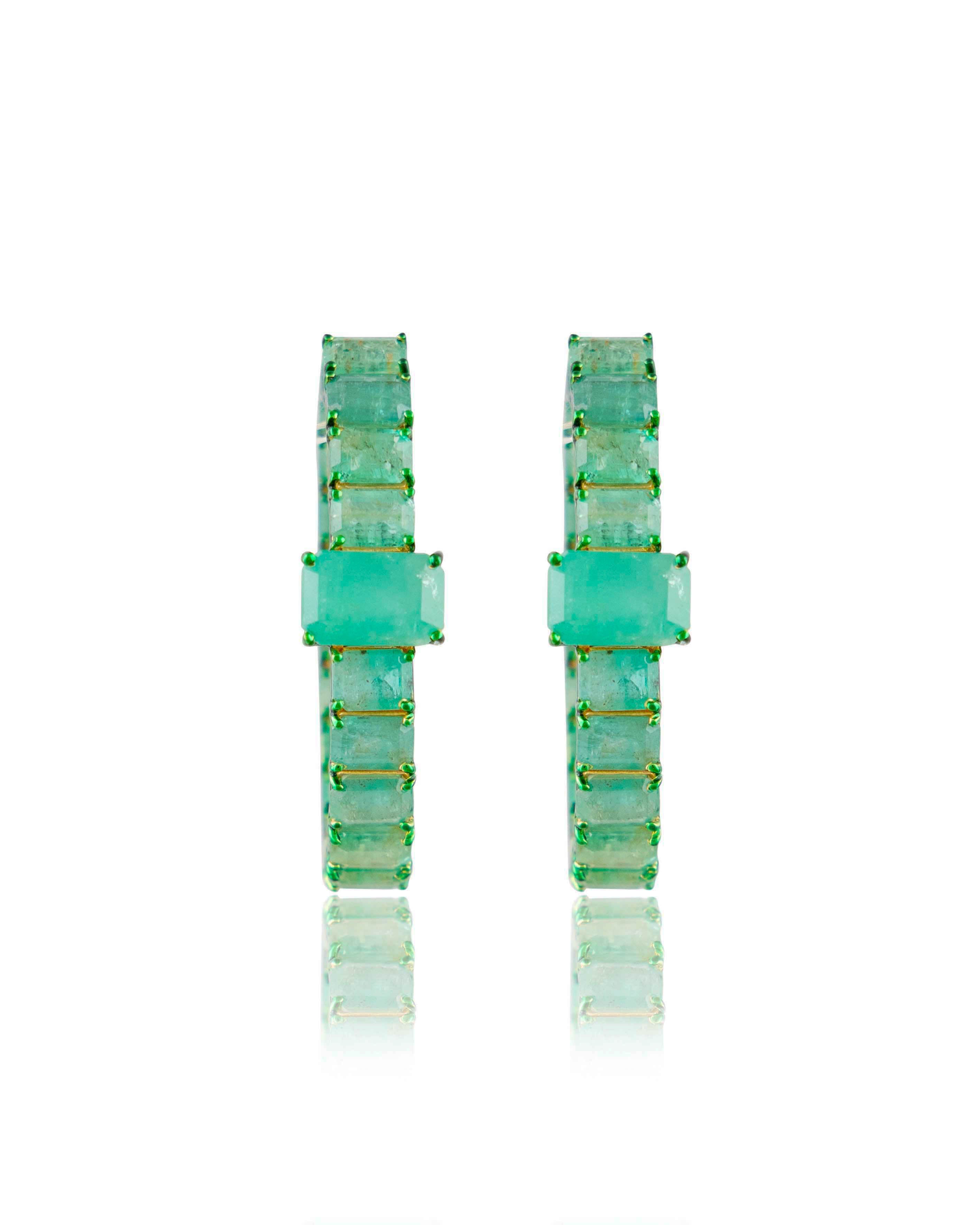 Vanshika Emerald Hoops