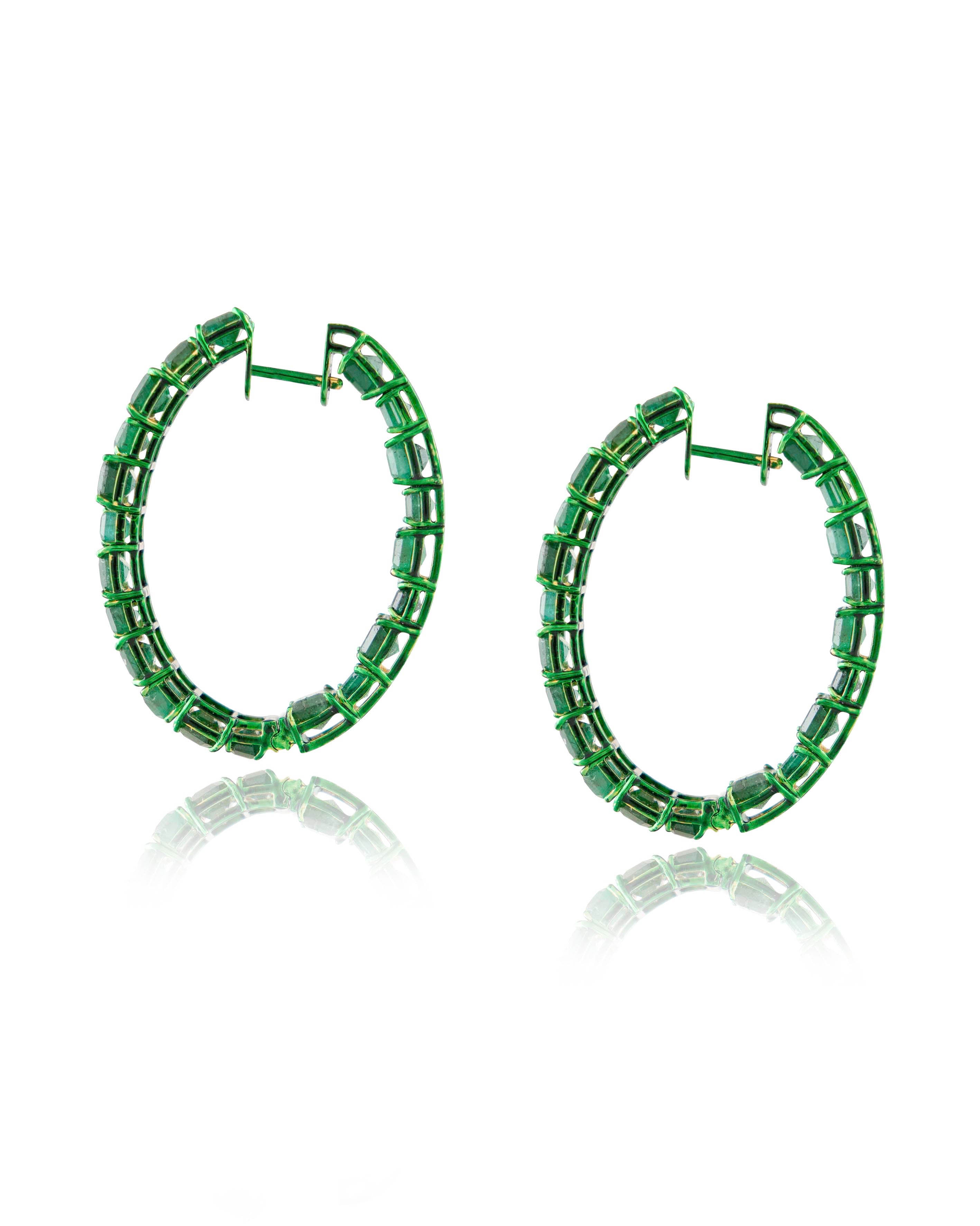 Arvidha Emerald Hoops