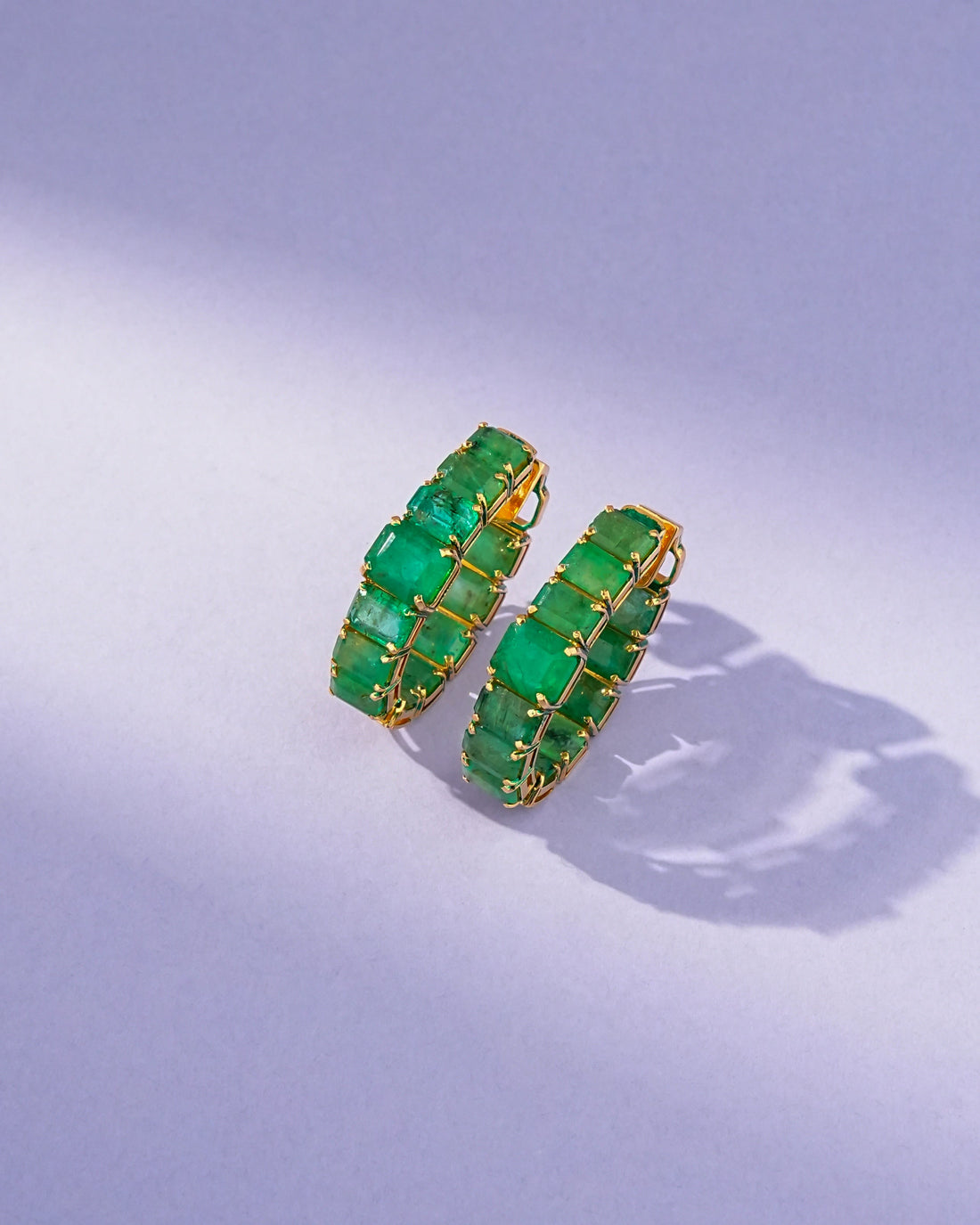 Vratika Emerald Hoops - NO ORDERS