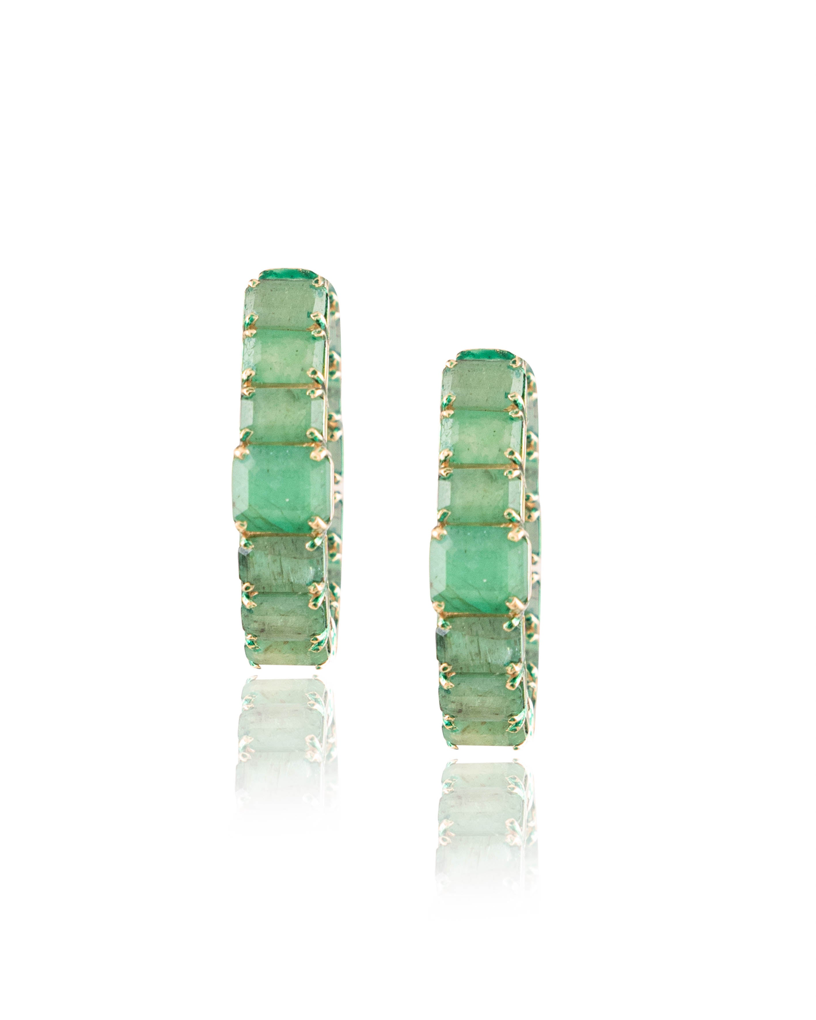 Vratika Emerald Hoops