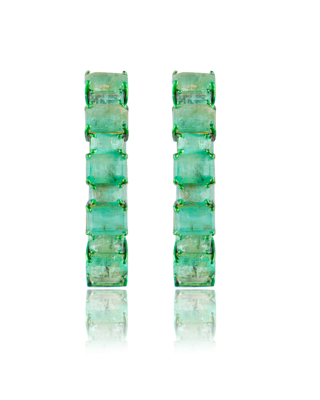 Zarin Emerald Hoops