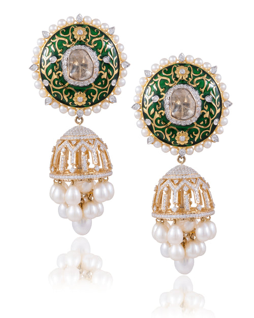 Harshiya Polki And Diamond Tops