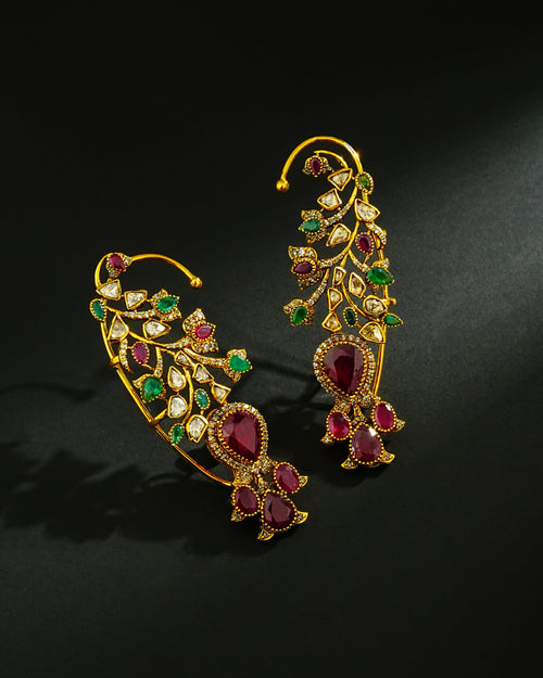 Estelle Polki And Diamond Earcuffs