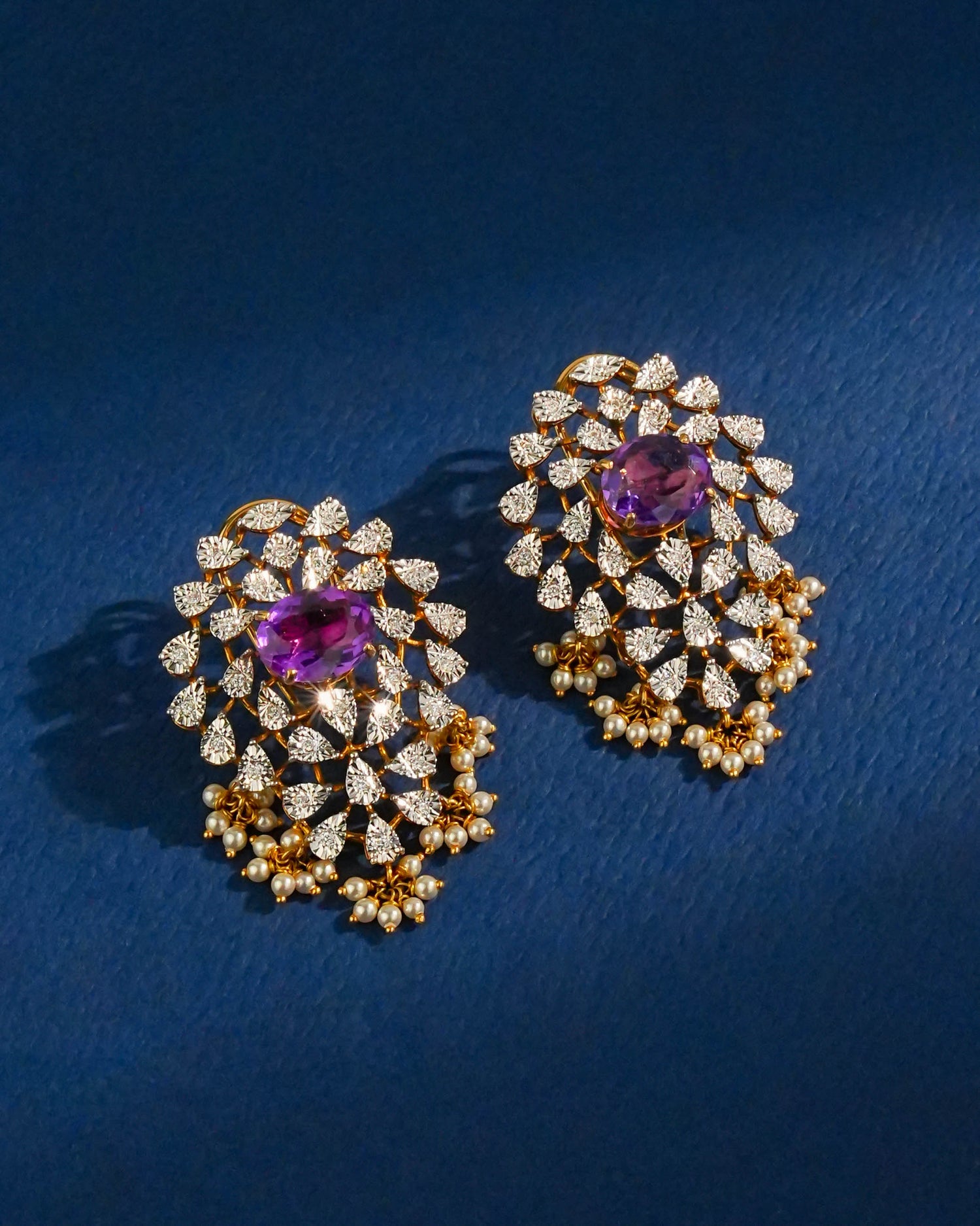 Cymora Diamond Long Earrings