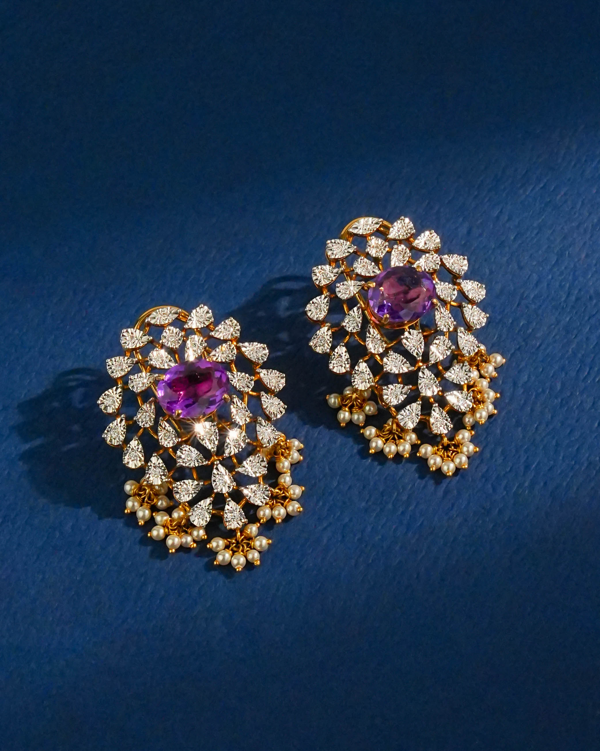 Cymora Diamond Long Earrings