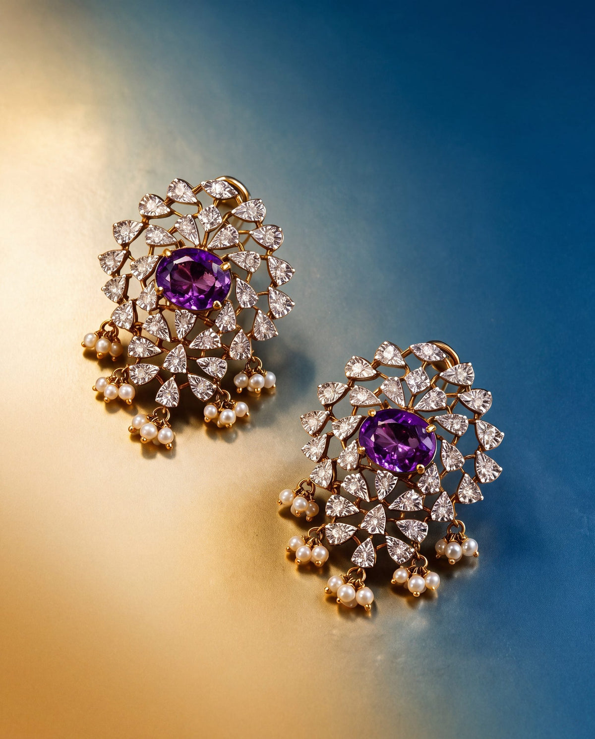 Cymora Diamond Long Earrings