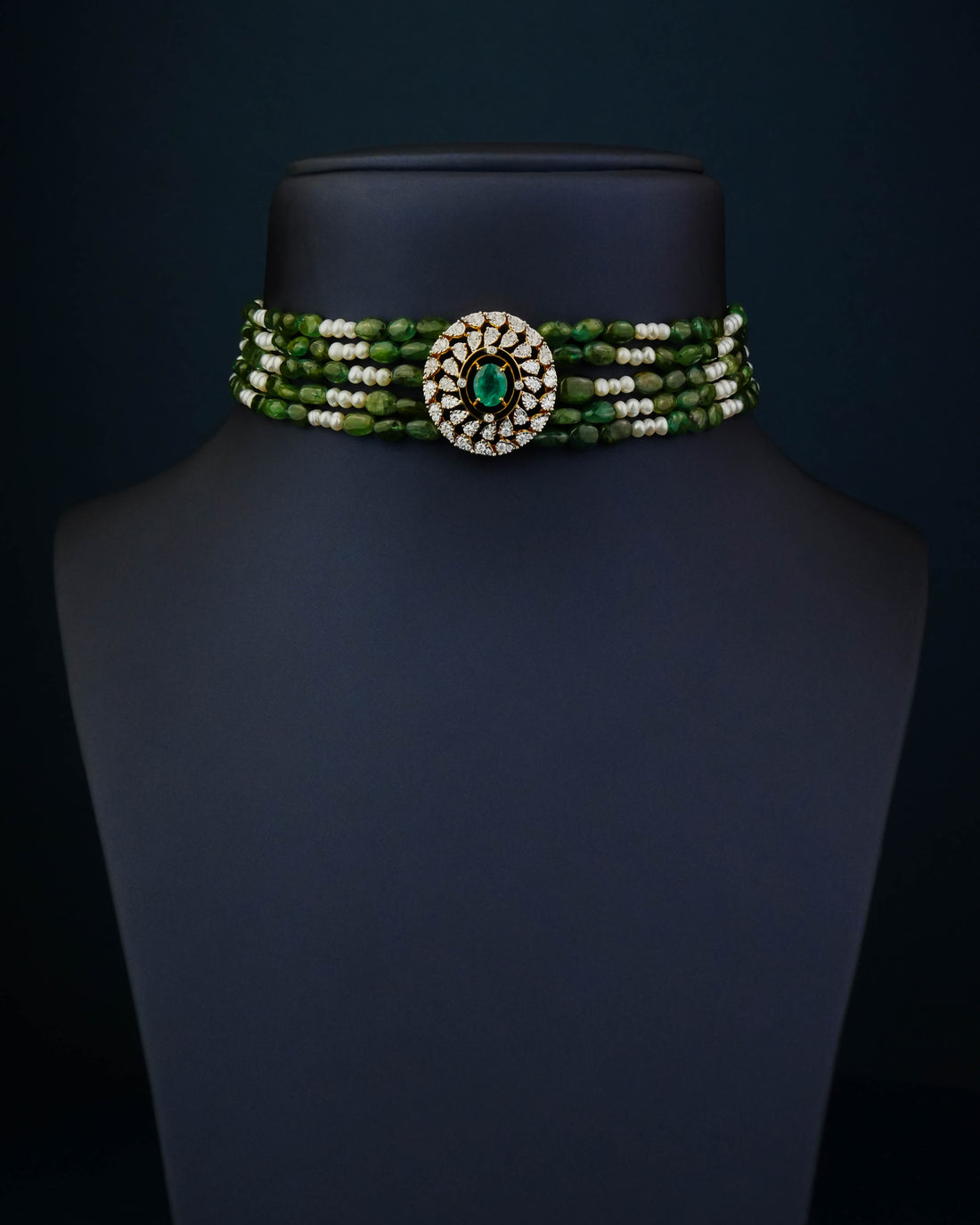 Tiya Diamond Bead Choker