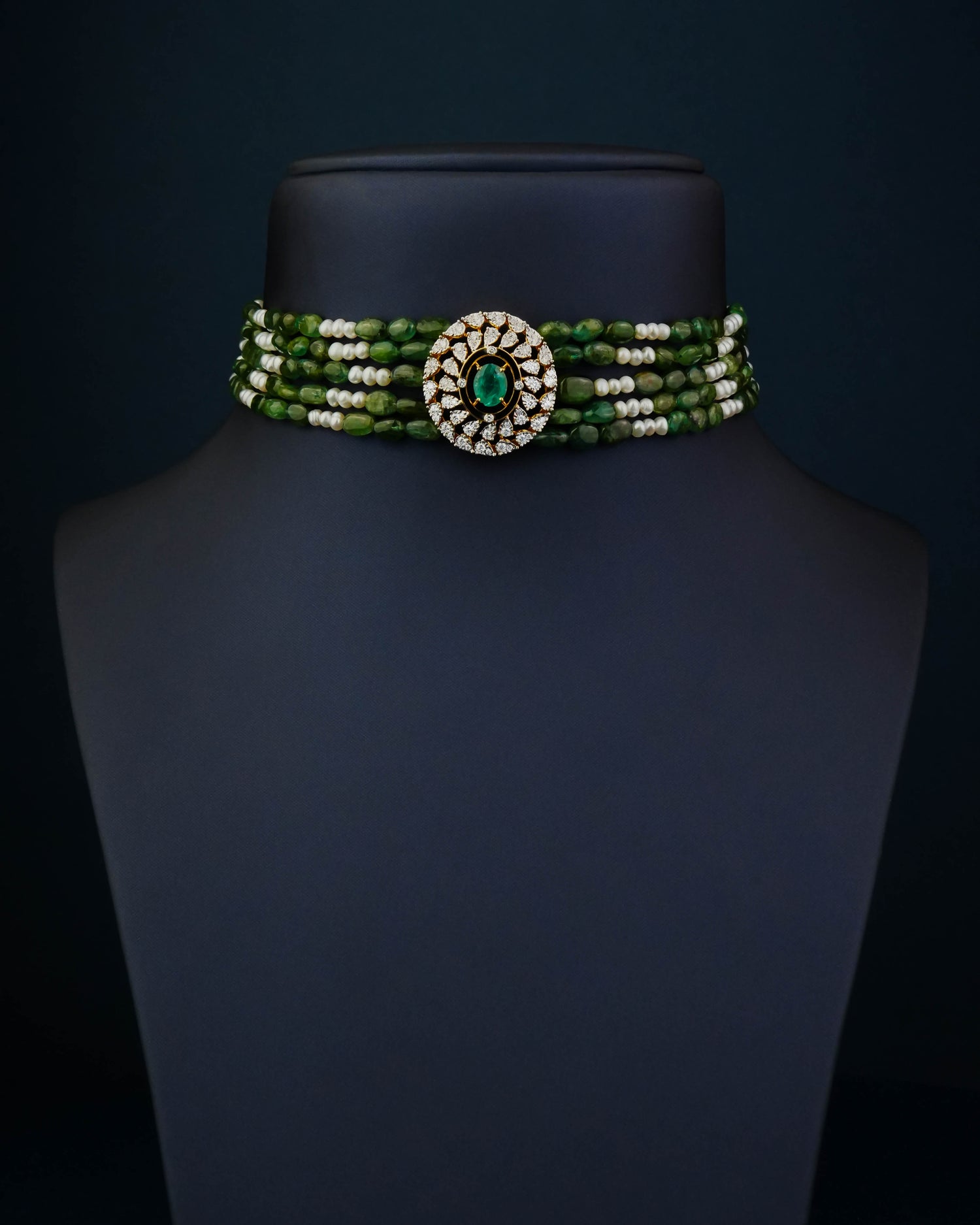 Tiya Diamond Bead Choker