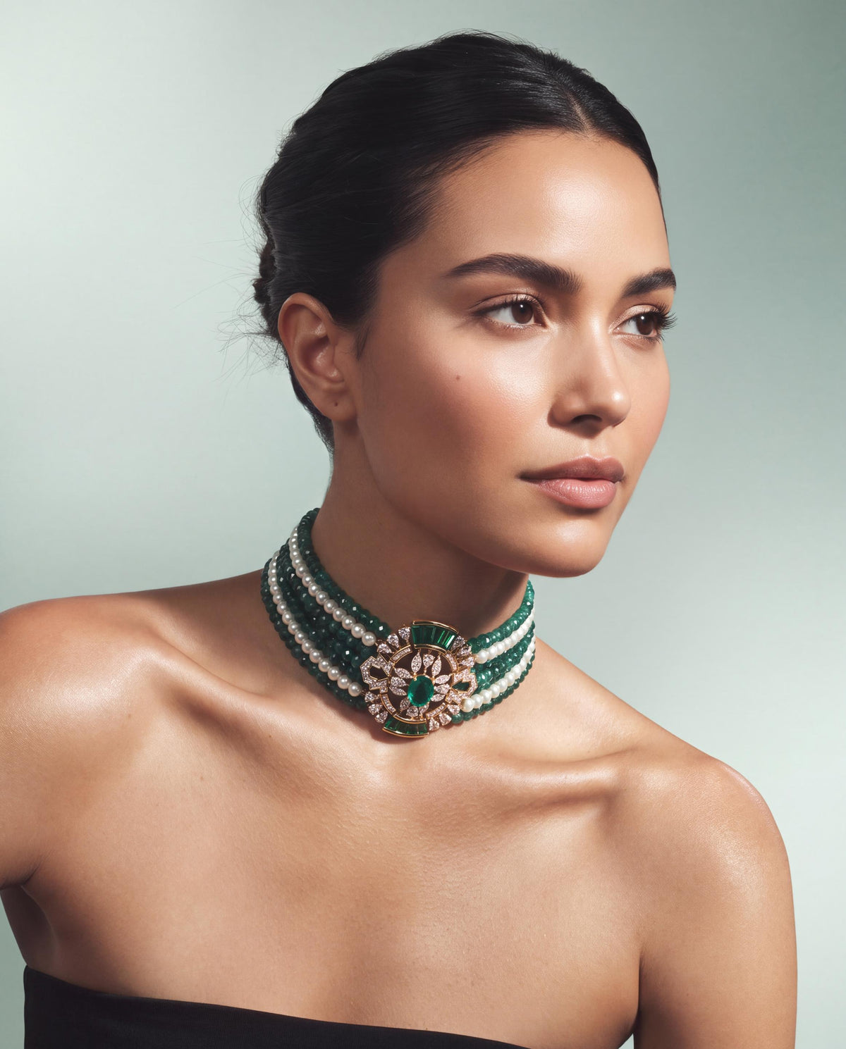 Diamond Bead Choker