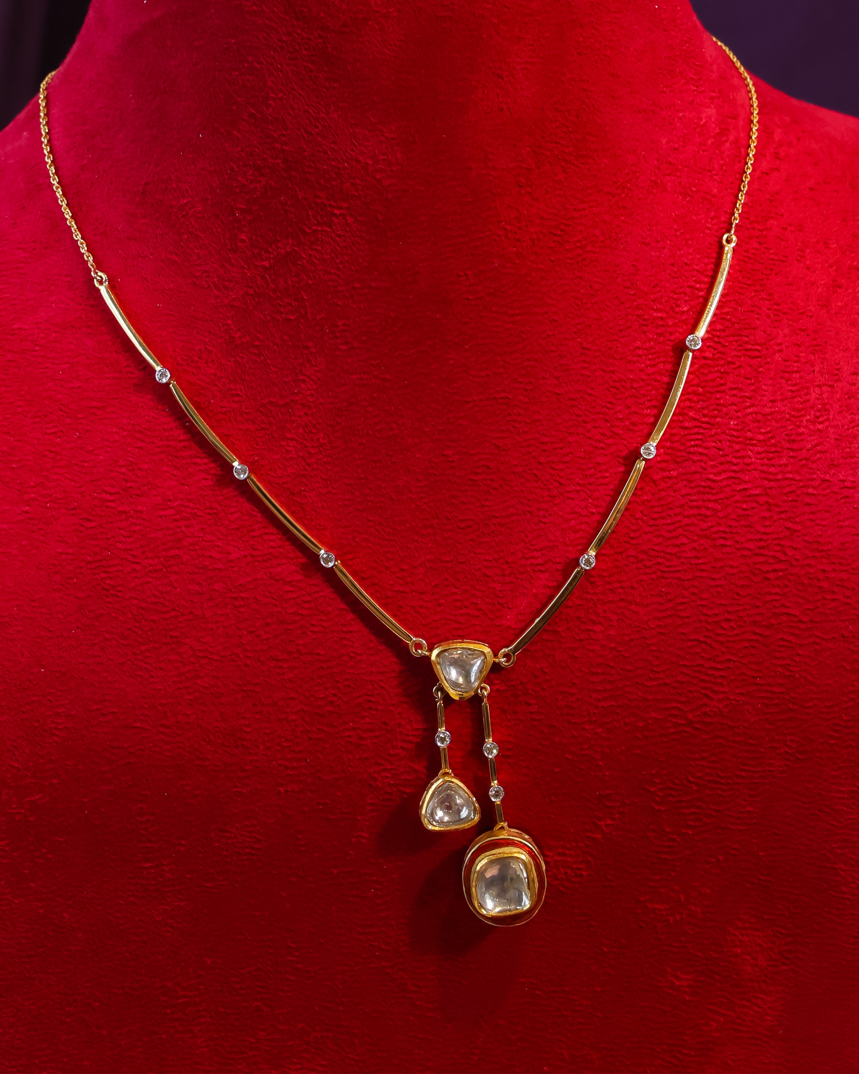 Shruti Polki And Diamond Pendant - NO ORDERS