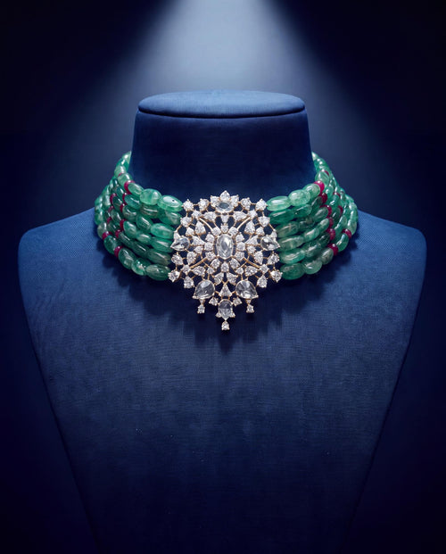Tarulata Diamond Bead Choker