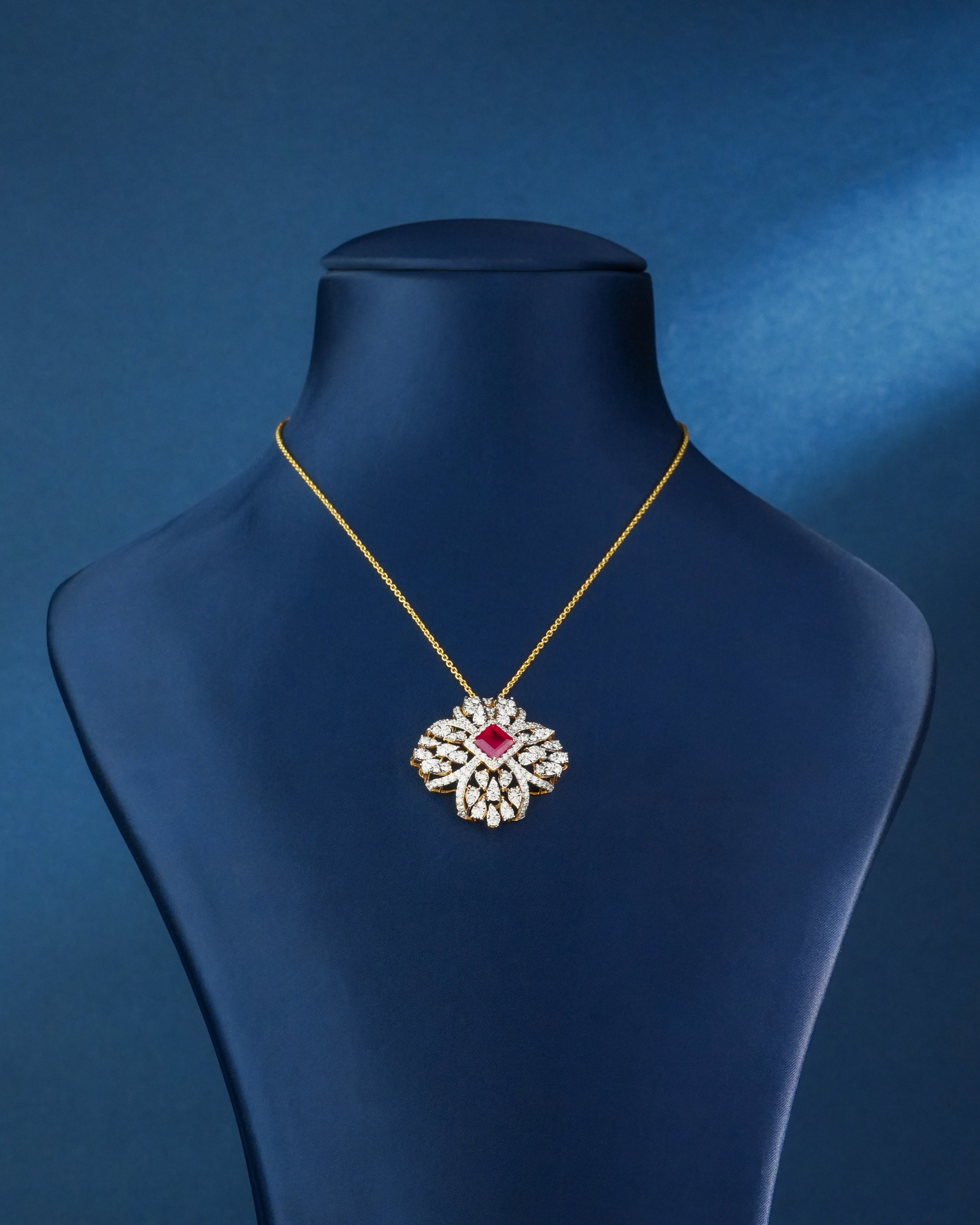 Cadence Polki And Diamond Pendant
