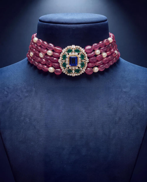 Debjani Diamond Bead Choker