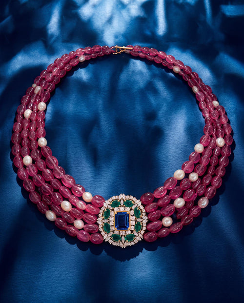 Debjani Diamond Bead Choker