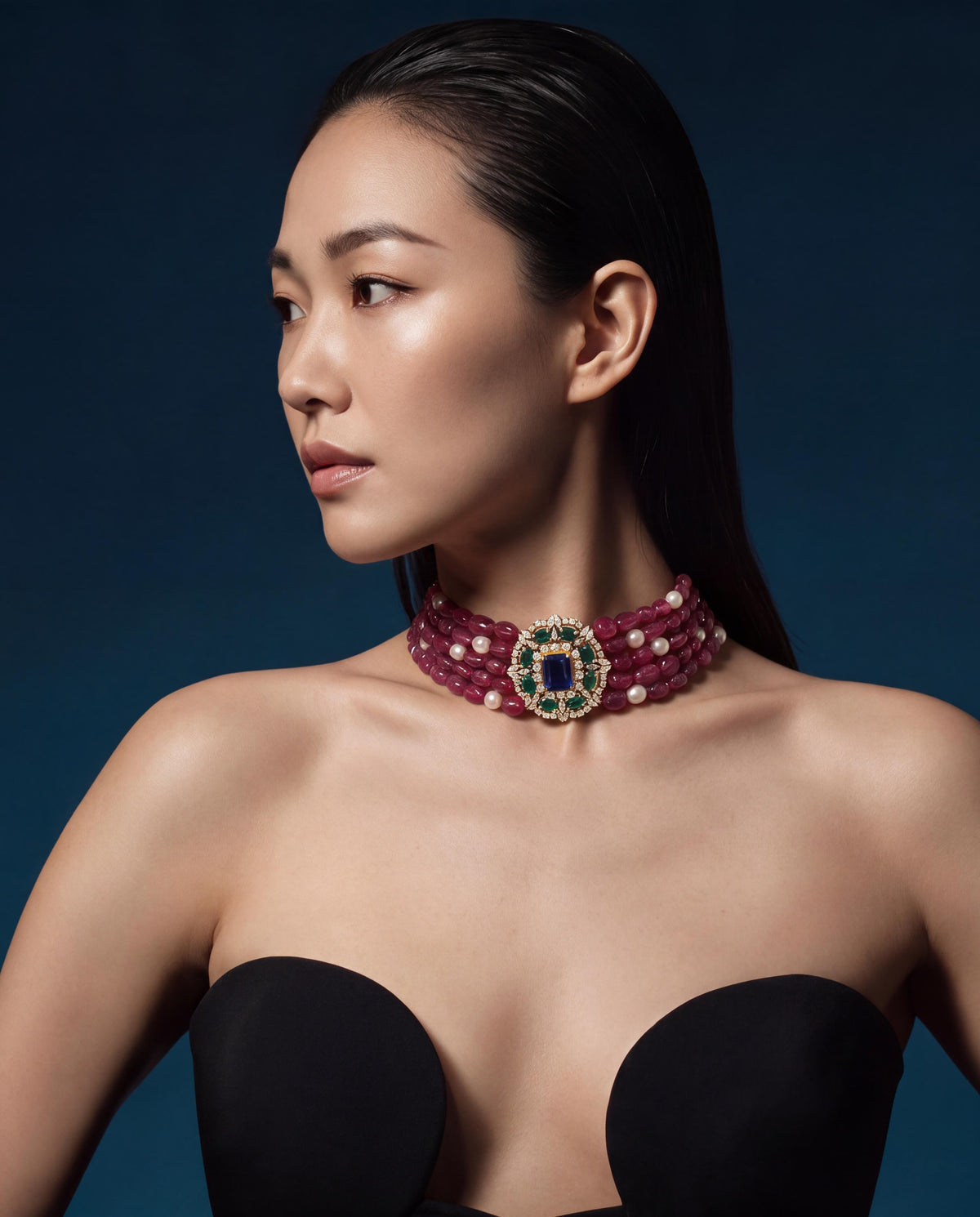 Debjani Diamond Bead Choker