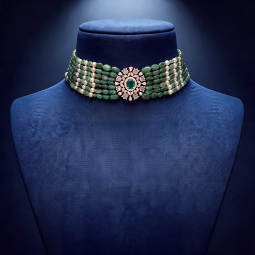 Ellen Diamond Bead Choker
