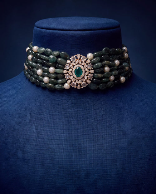Ellen Diamond Bead Choker
