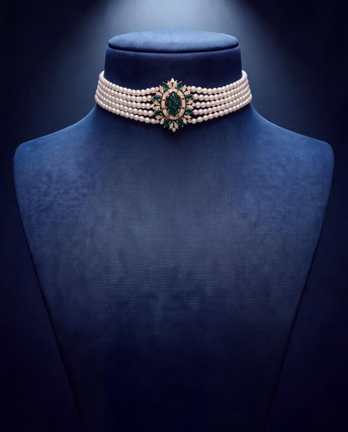 Peliona Diamond Bead Choker
