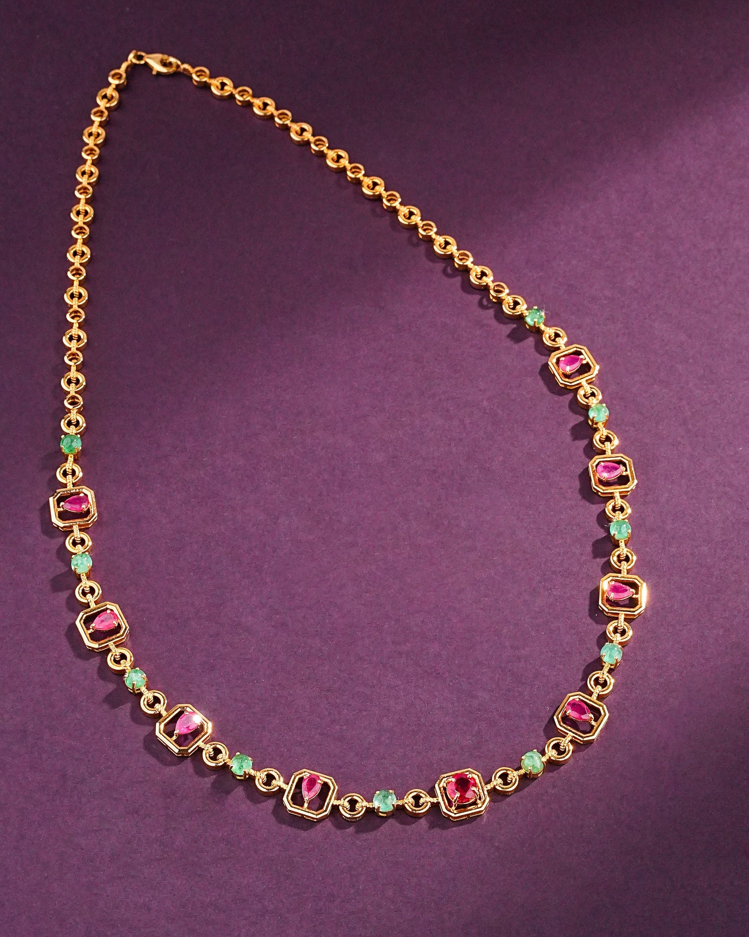 Gina Ruby And Emerald Necklace