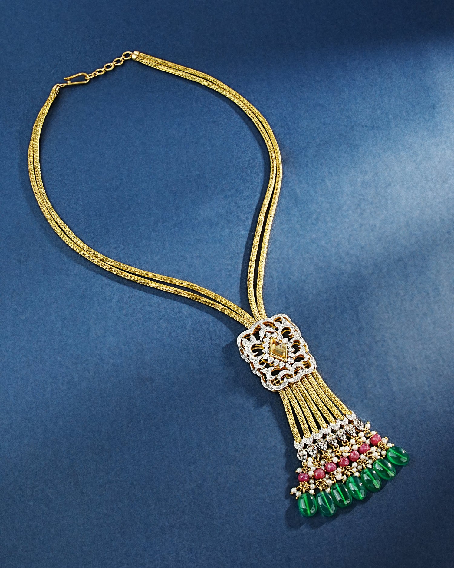 Sujata Polki And Diamond Bead Pendant