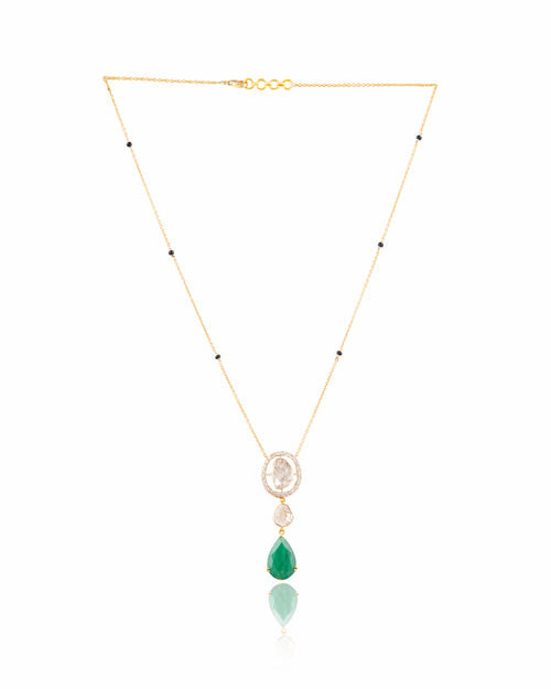 Naja Polki And Diamond Pendant