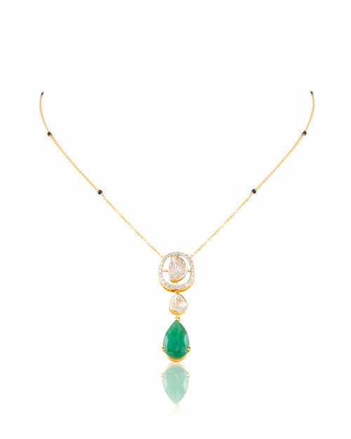 Naja Polki And Diamond Pendant